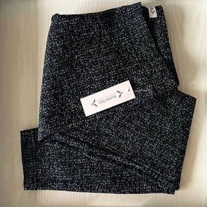 Nanette Nanette Lepore Houndstooth Metallic Shimmer Stretch Dress Pants